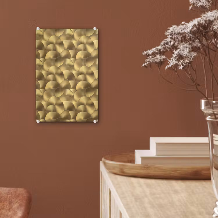 Glas schilderij - Modern - Cirkel - Goud — 6