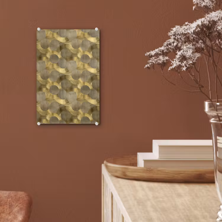 Glas schilderij - Modern - Geometrisch - Goud — 6