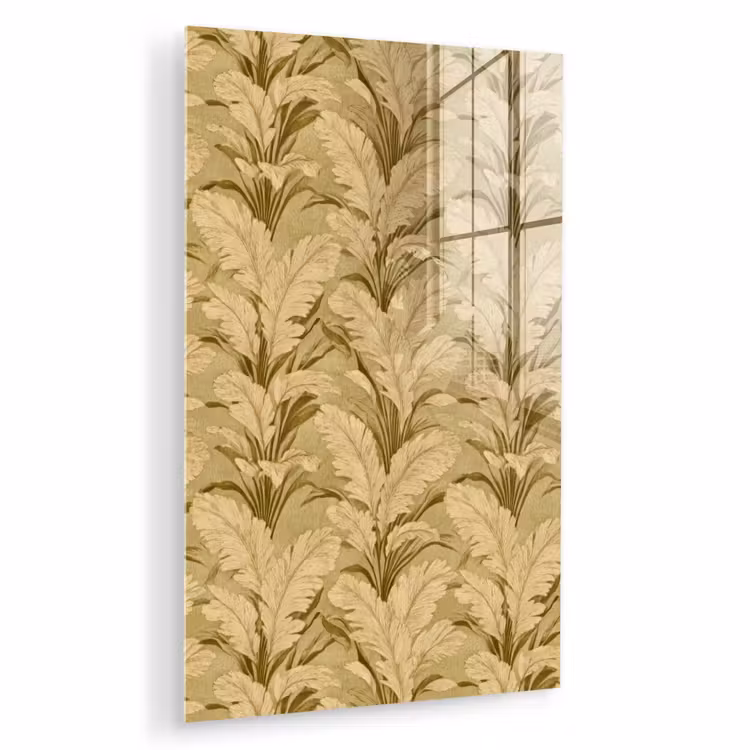 Glas schilderij - Palmbladeren - Klassiek - Groen — 1
