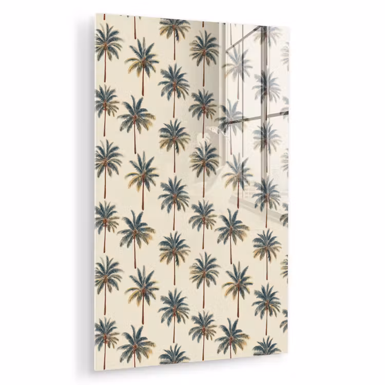 Glas schilderij - Palmbomen - Tropisch - Groen — 1