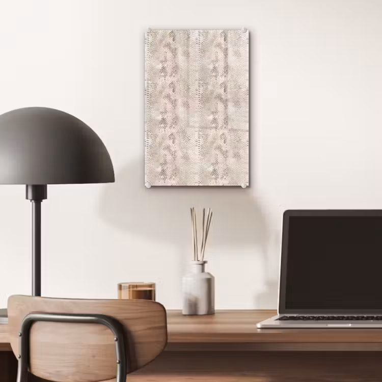 Glas schilderij - Slang - Patroon - Beige — 7