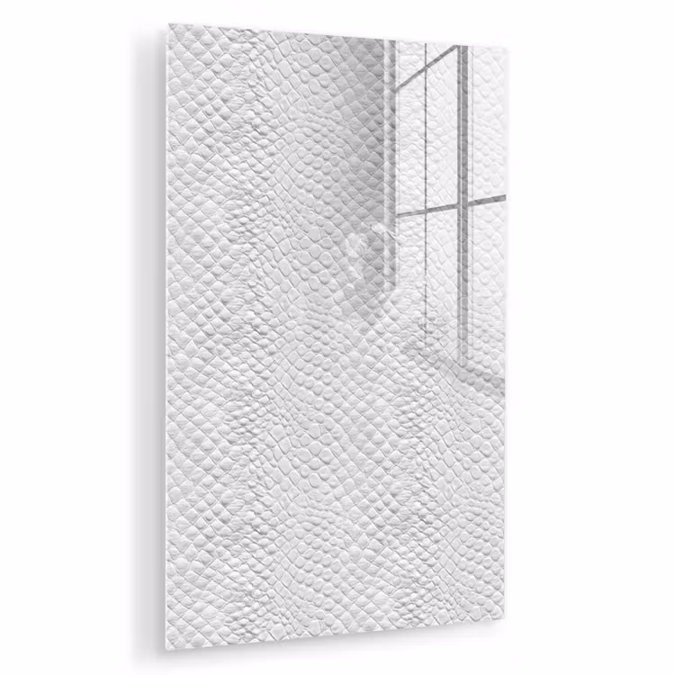 Glas schilderij - Slang - Patroon - Wit — 1