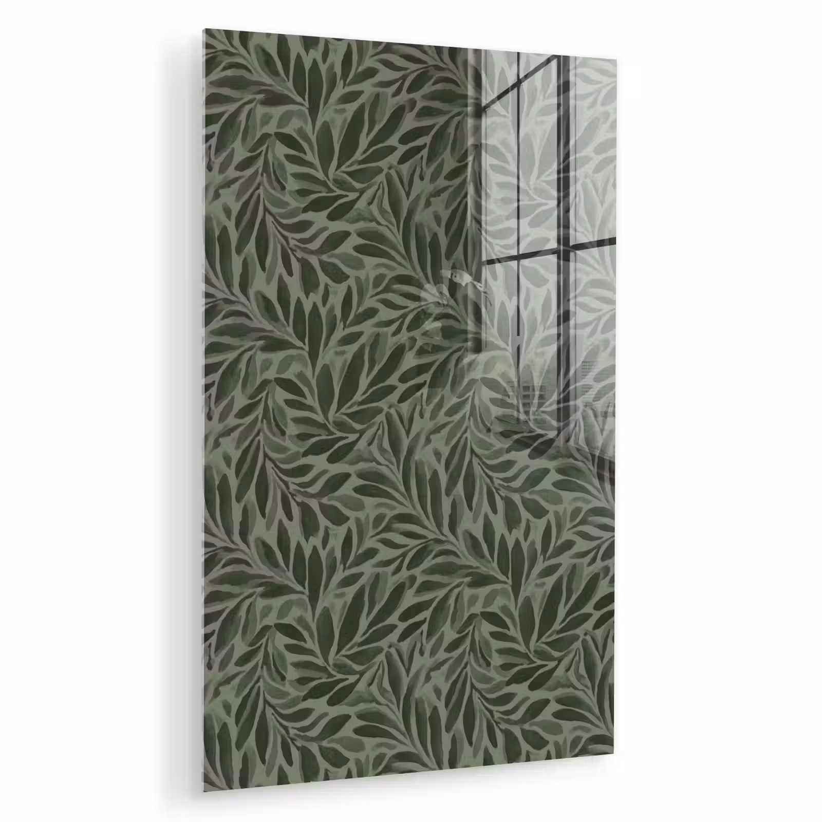 Glas schilderij - Bladeren - Organisch - Groen — 1