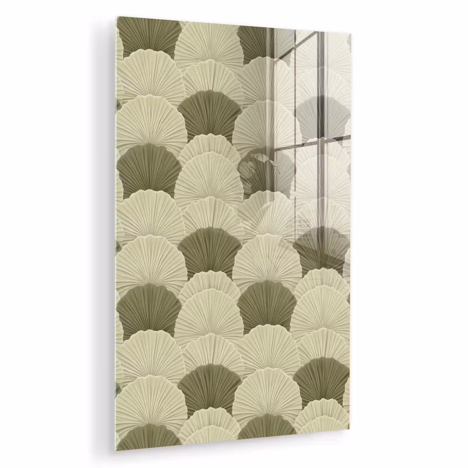 Glas schilderij - Bladeren - Structuur - Groen — 1