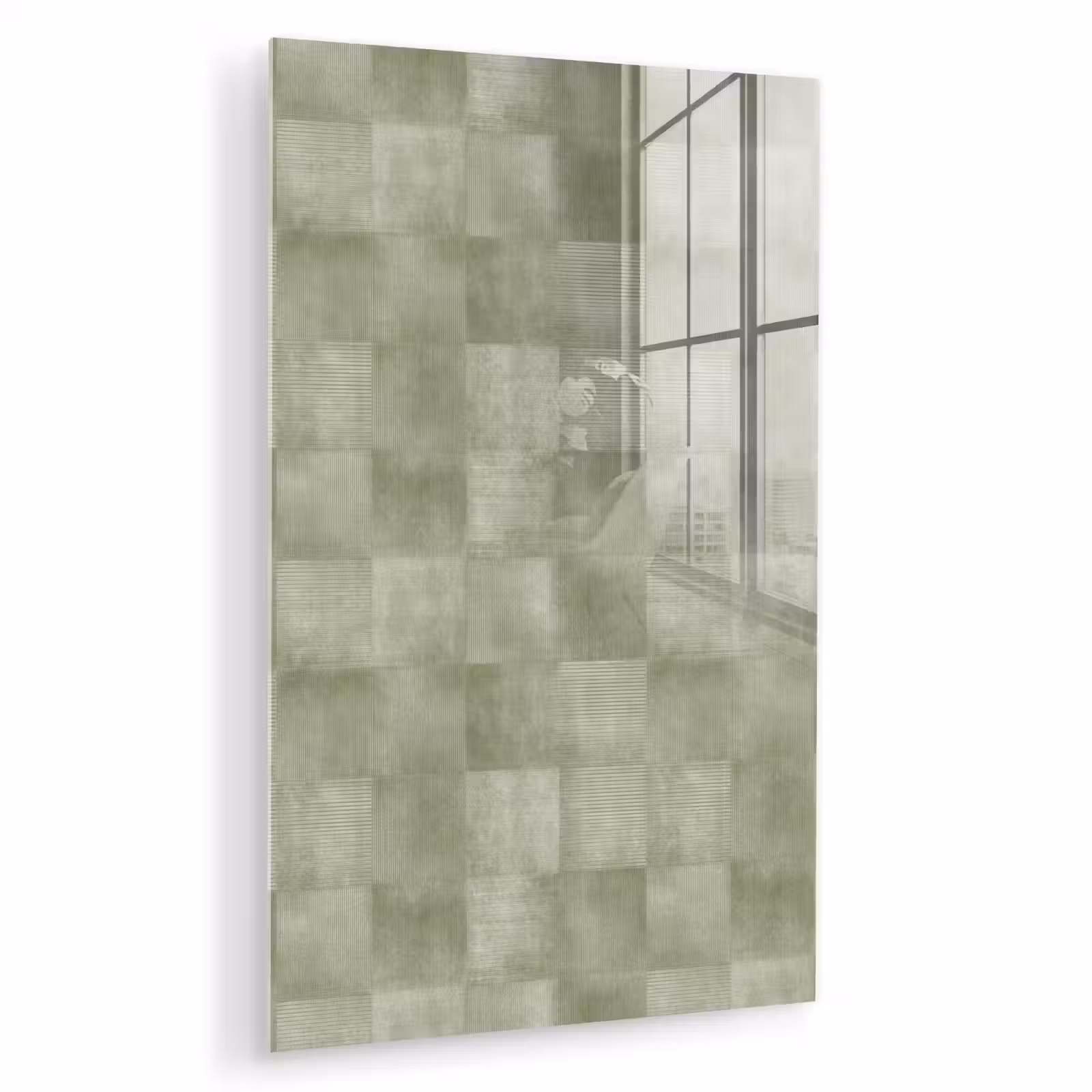 Glas schilderij - Vlakken - Rustiek - Groen — 1