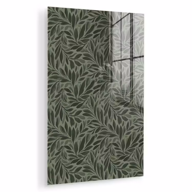 Glas schilderij - Bladeren - Organisch - Groen — 1