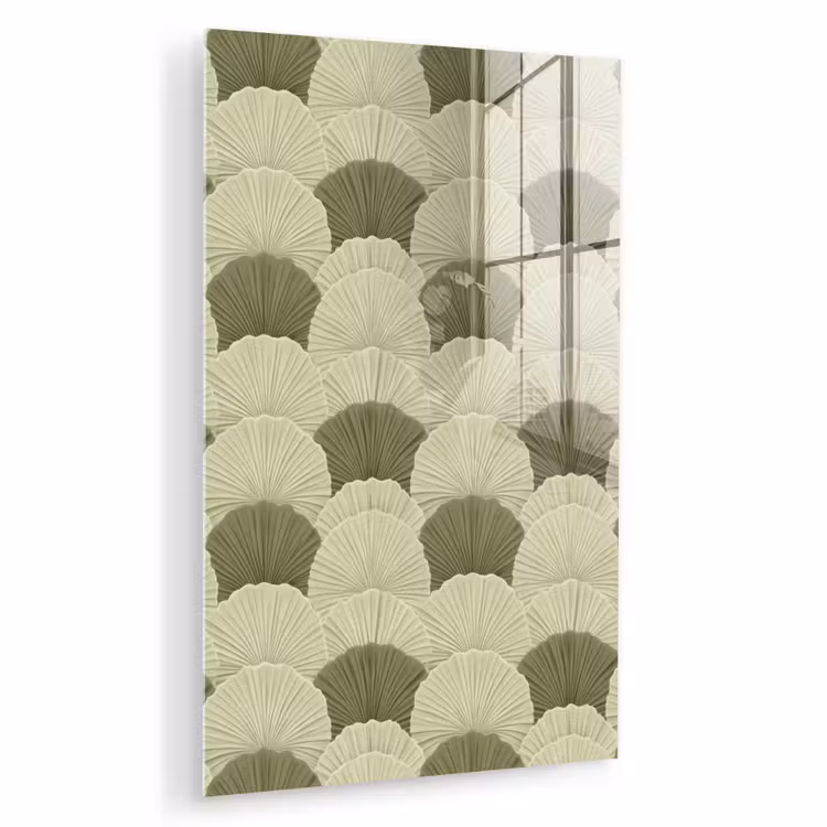 Glas schilderij - Bladeren - Structuur - Groen — 1