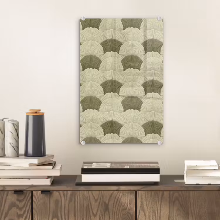 Glas schilderij - Bladeren - Structuur - Groen — 2