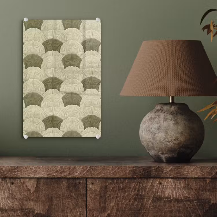 Glas schilderij - Bladeren - Structuur - Groen — 4