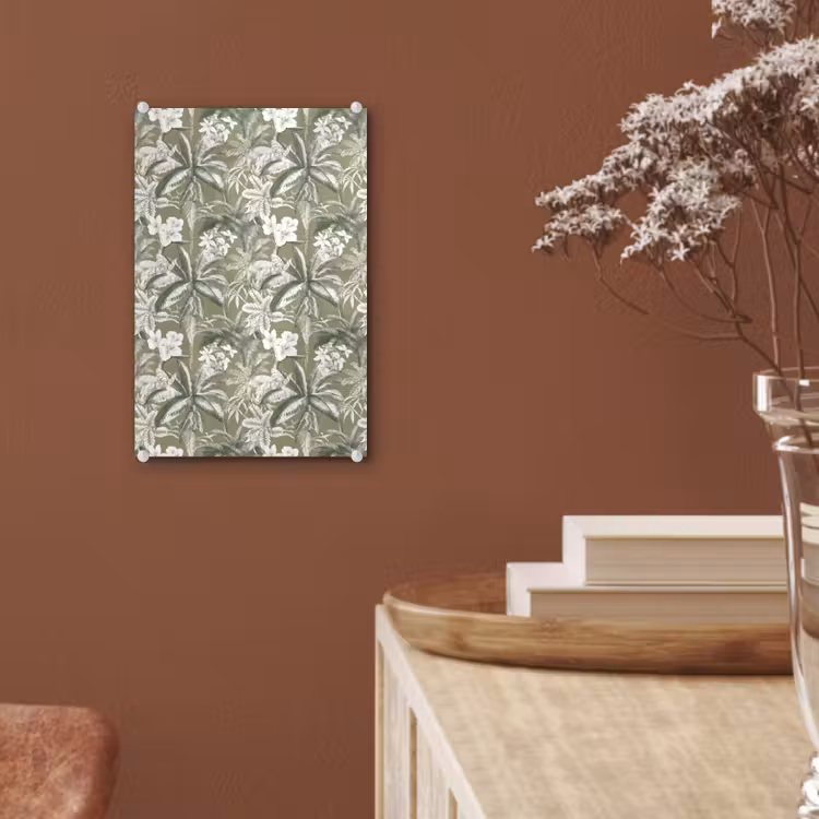 Glas schilderij - Botanisch - Bloemen - Groen — 6