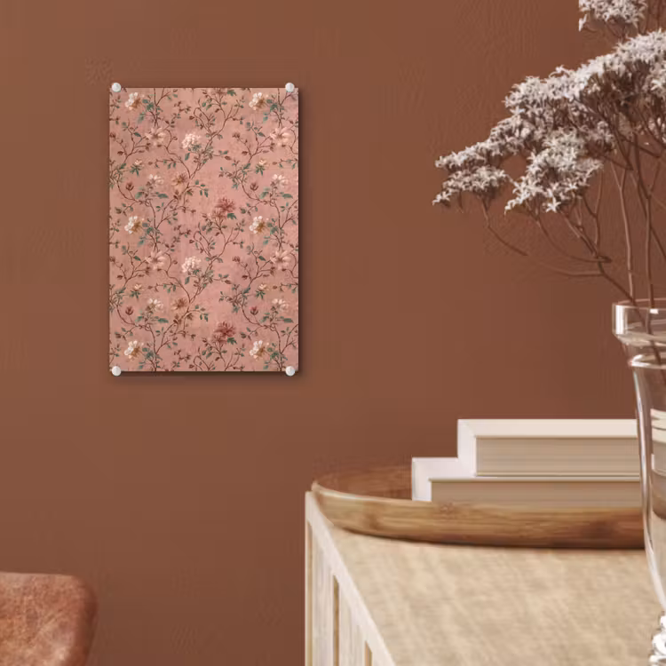 Glas schilderij - Botanisch - Bloemen - Roze — 6
