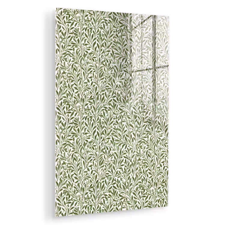 Glas schilderij - Botanisch - Takken - Groen — 1