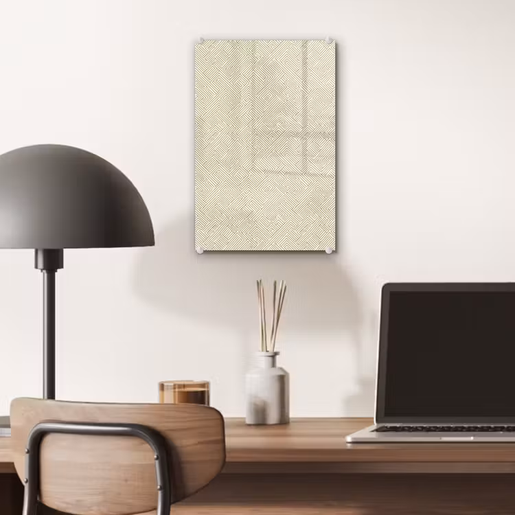 Glas schilderij - Geometrisch - Lijnen - Groen — 7