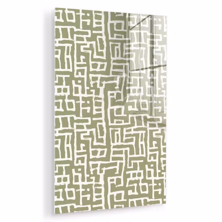 Glas schilderij - Grafisch - Patroon - Groen — 1