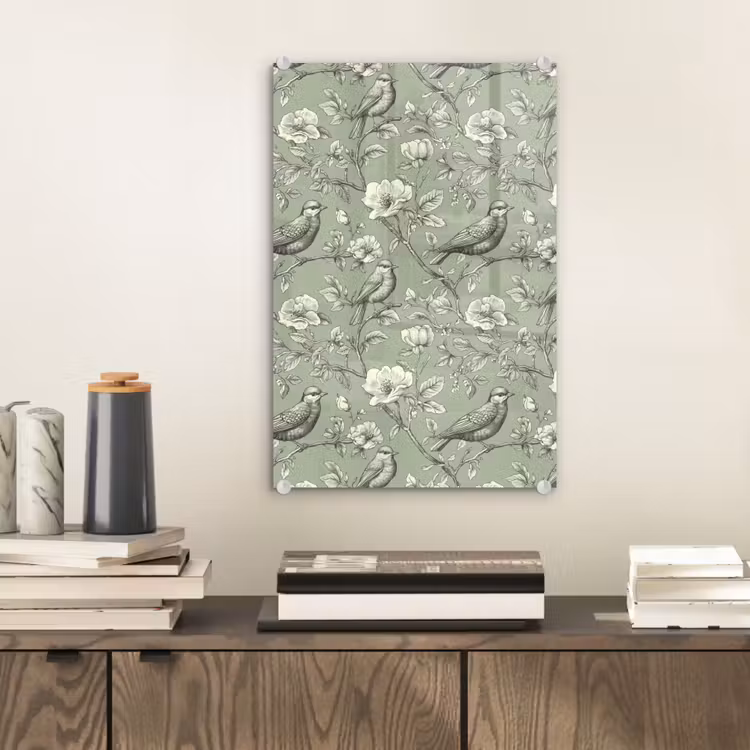 Glas schilderij - Klassiek - Botanisch - Groen — 2