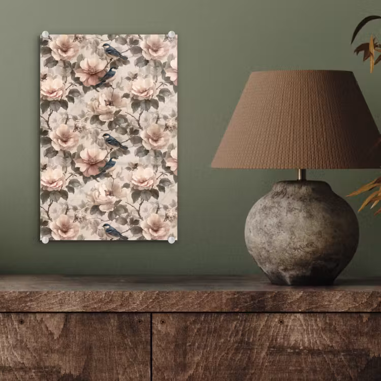 Glas schilderij - Klassiek - Vogels - Kleurrijk — 4