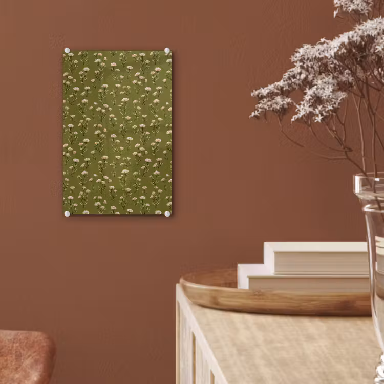 Glas schilderij - Landelijk - Bloemen - Groen — 6