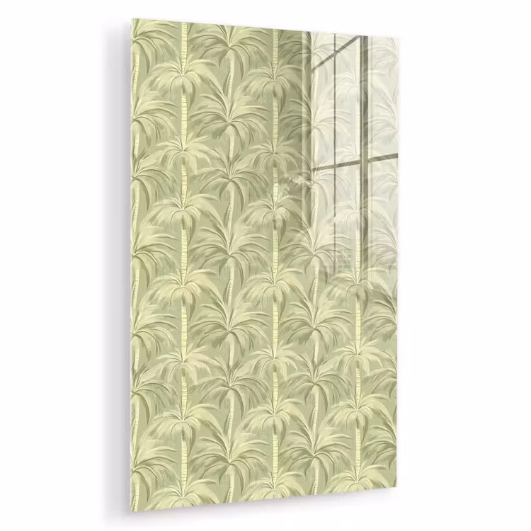 Glas schilderij - Palmwoud - Tropisch - Groen — 1