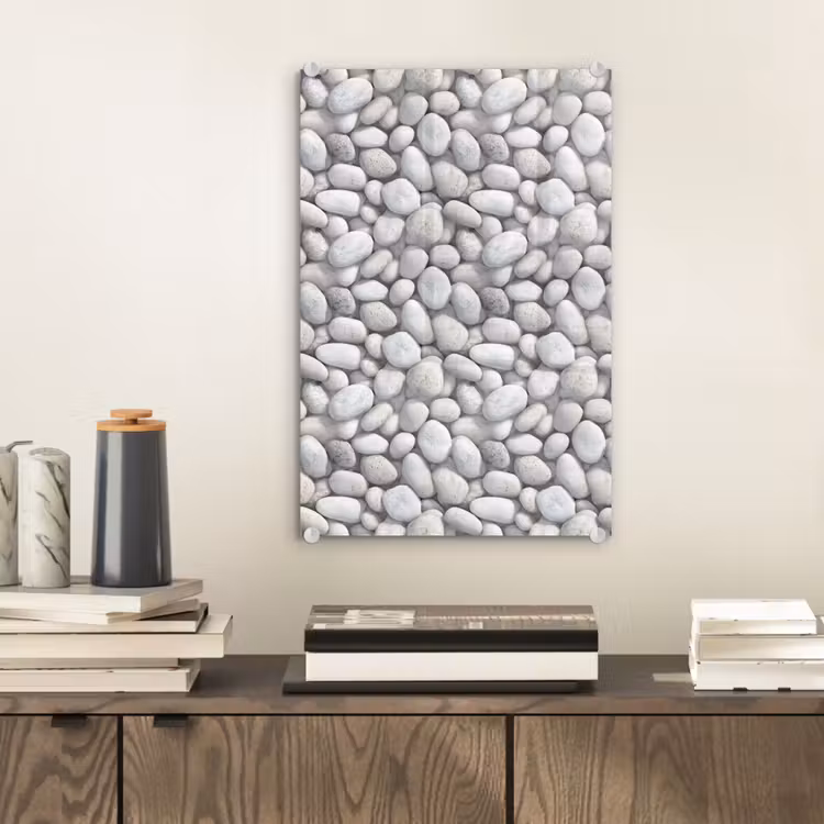 Glas schilderij - Steentjes - Grijs - Ovaal — 2