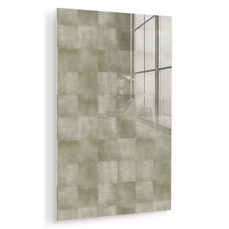 Glas schilderij - Vlakken - Rustiek - Groen — 1