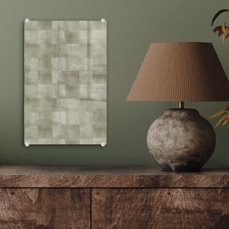 Glas schilderij - Vlakken - Rustiek - Groen — 4