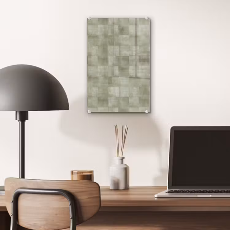 Glas schilderij - Vlakken - Rustiek - Groen — 7