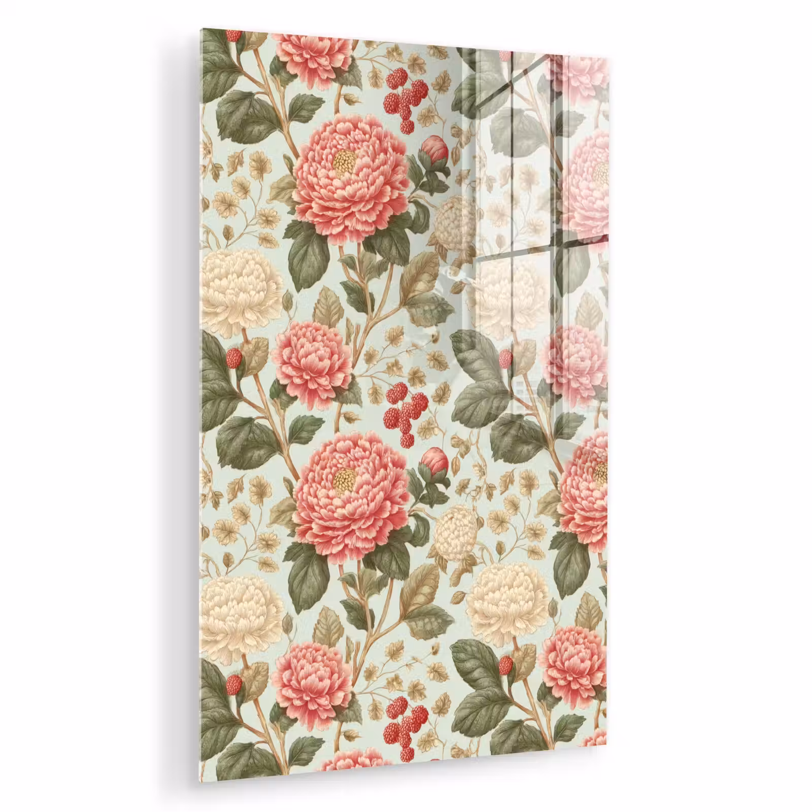 Glas schilderij - Klassiek - Botanisch - Veelkleurig — 1