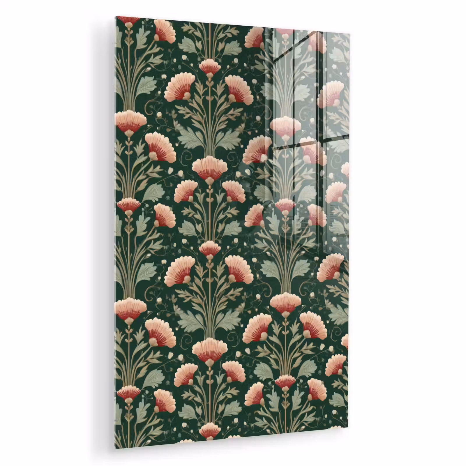 Glas schilderij - Patroon - Botanisch - Kleurrijk — 1