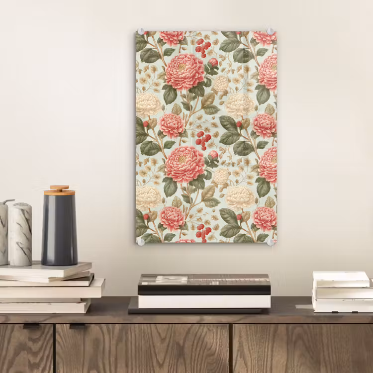 Glas schilderij - Klassiek - Botanisch - Veelkleurig — 2