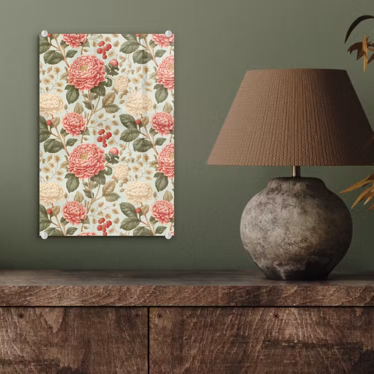 Glas schilderij - Klassiek - Botanisch - Veelkleurig — 4