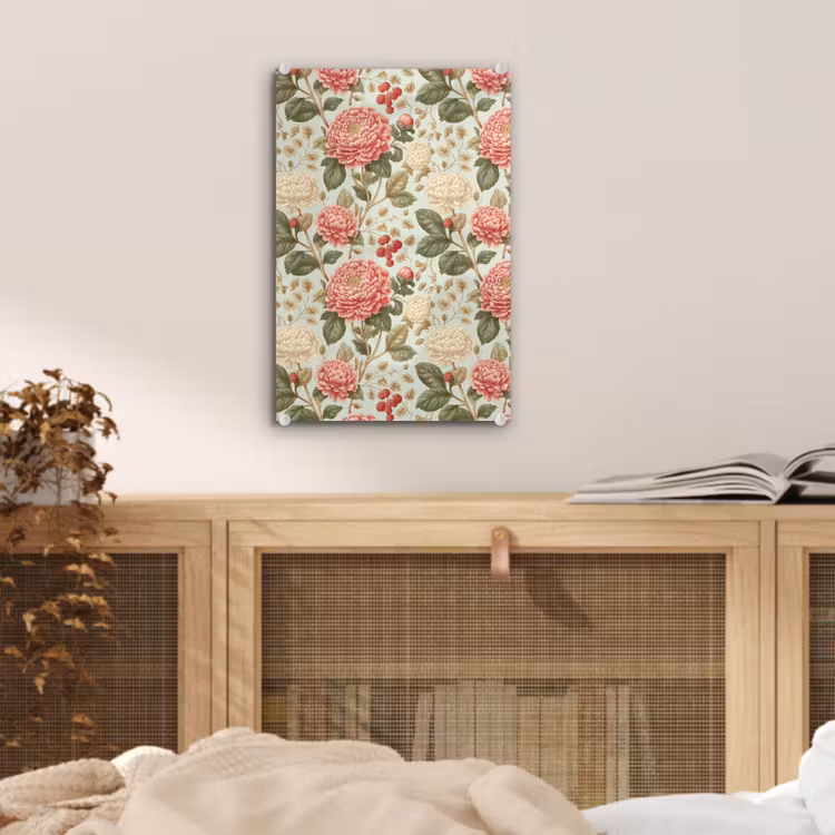 Glas schilderij - Klassiek - Botanisch - Veelkleurig — 5