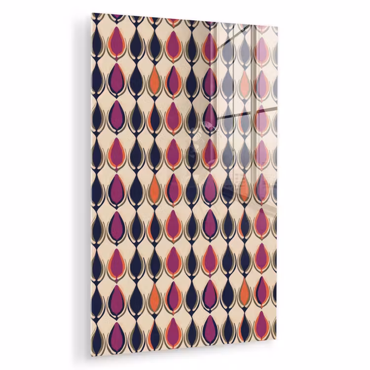Glas schilderij - Vintage - Retro - Kleurrijk — 1