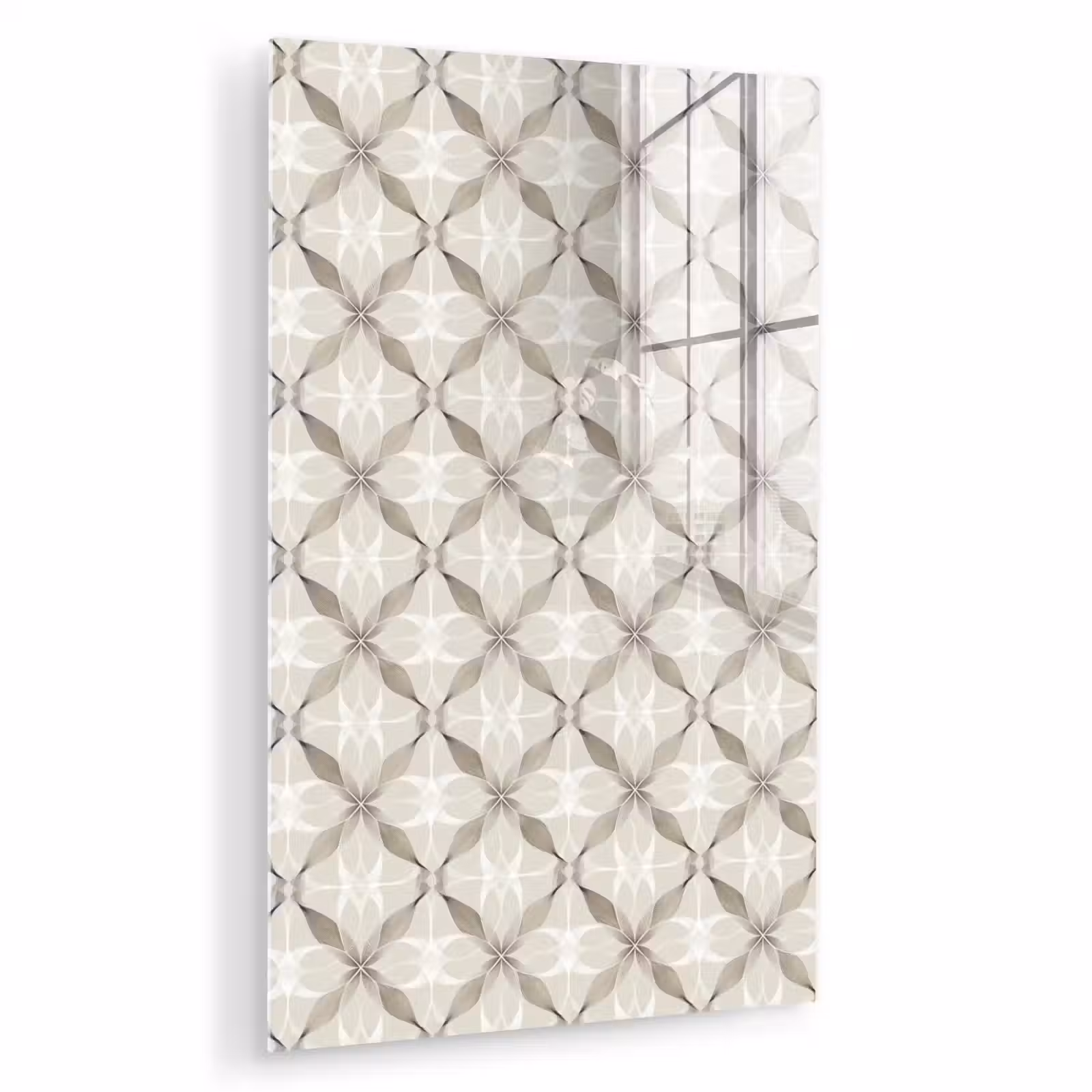 Glas schilderij - Grafisch - Patroon - Grijs — 1
