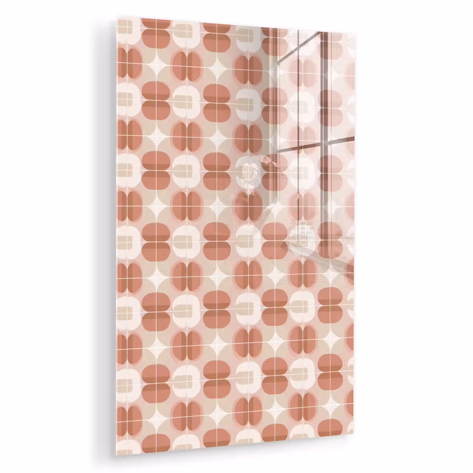 Glas schilderij - Retro - Klassiek - Roze — 1