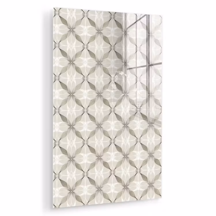 Glas schilderij - Grafisch - Patroon - Grijs — 1
