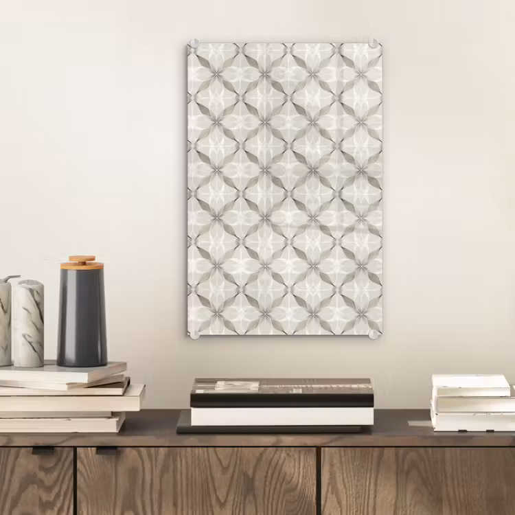 Glas schilderij - Grafisch - Patroon - Grijs — 2