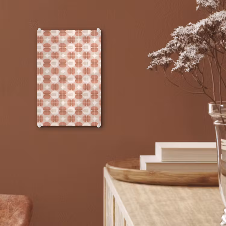 Glas schilderij - Retro - Klassiek - Roze — 6