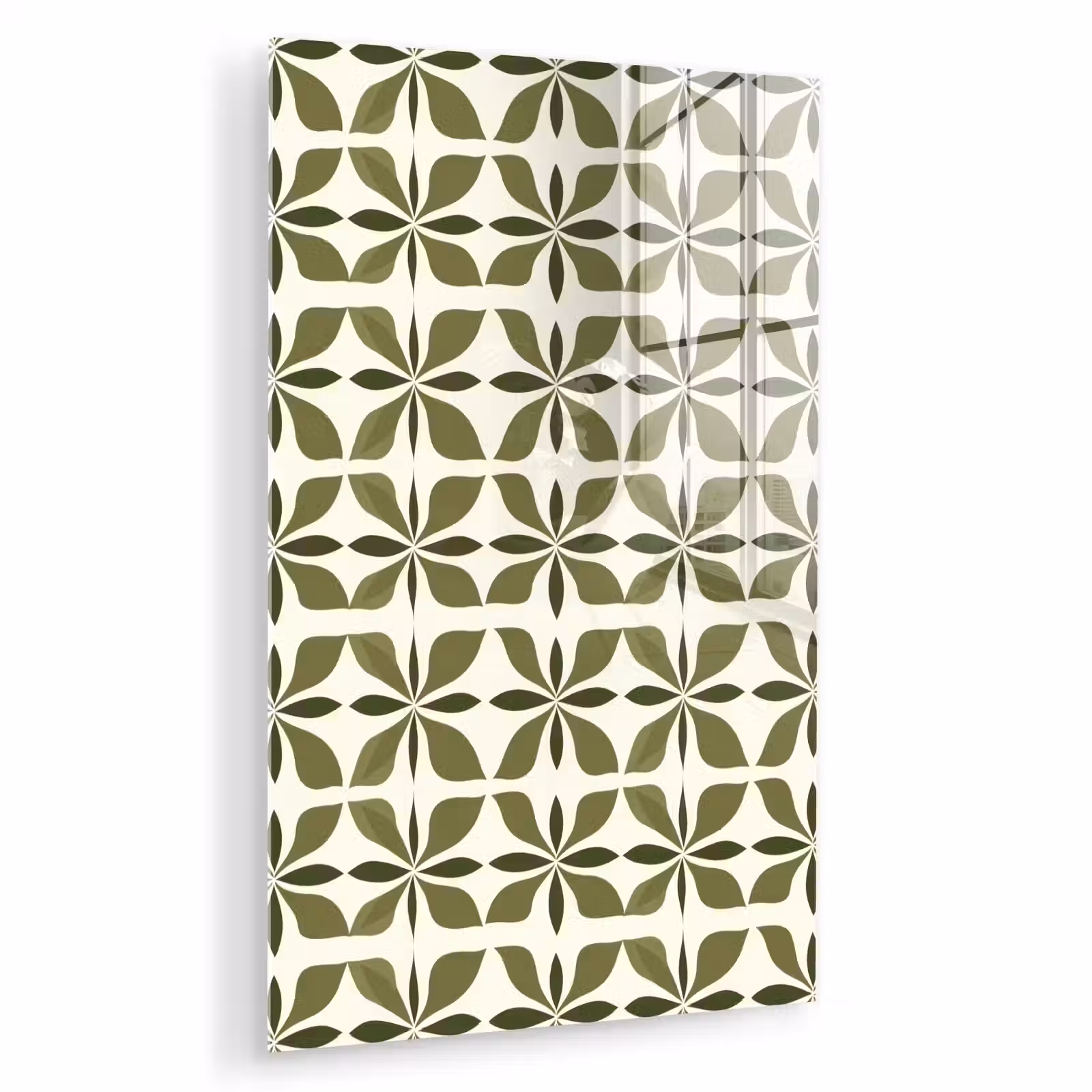 Glas schilderij - Botanisch - Retro - Groen — 1