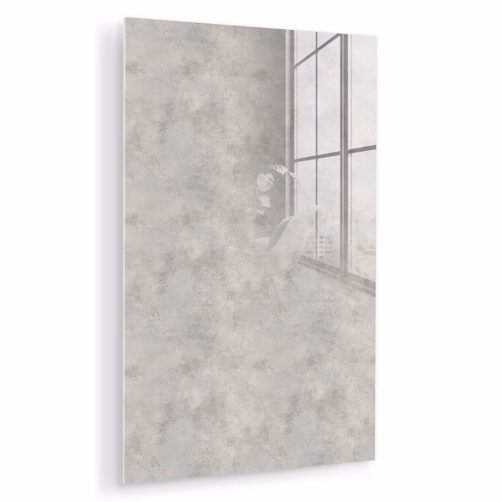 Glas schilderij - Grijs - Beton - Industrieel — 1