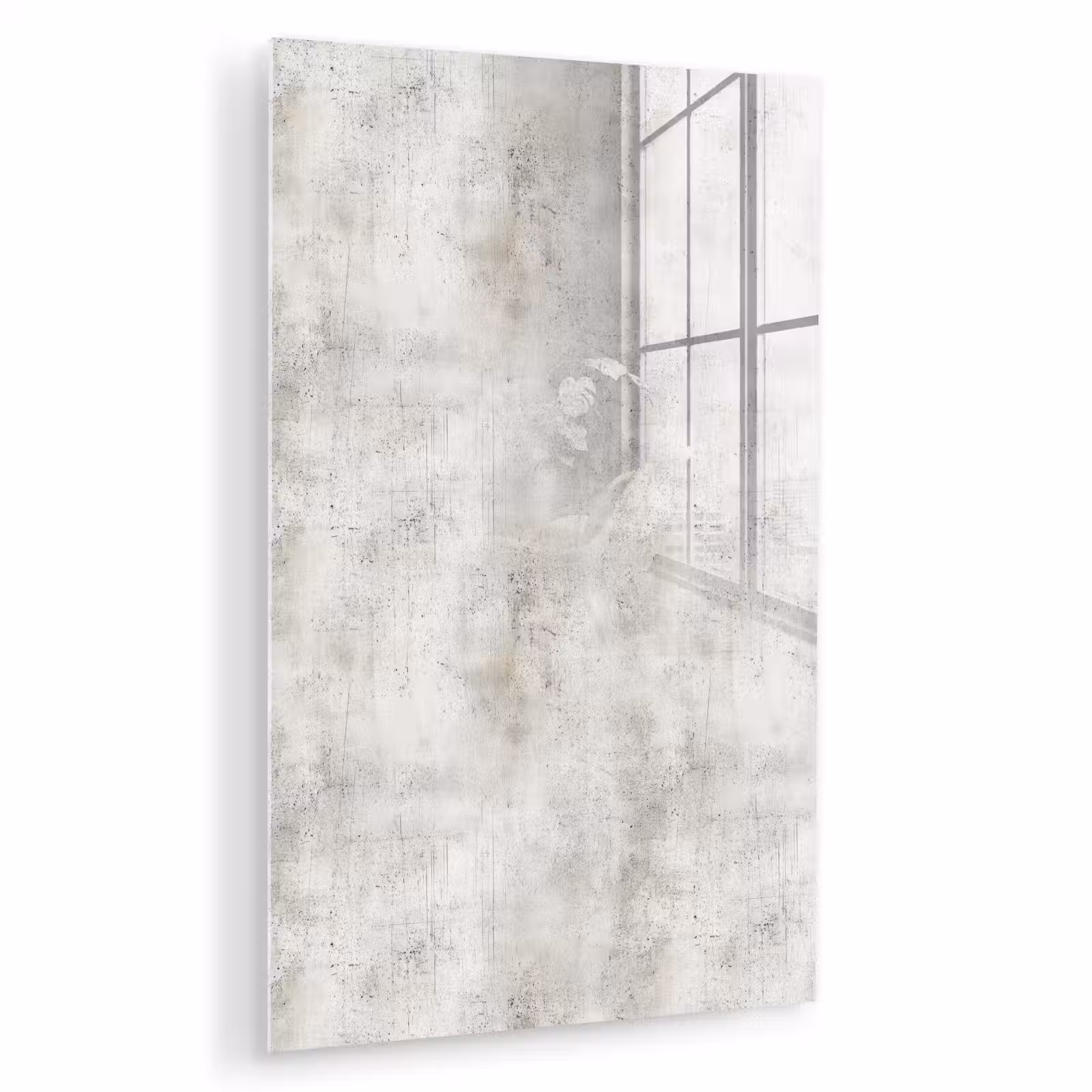 Glas schilderij - Grijs - Beton - Verweerd — 1