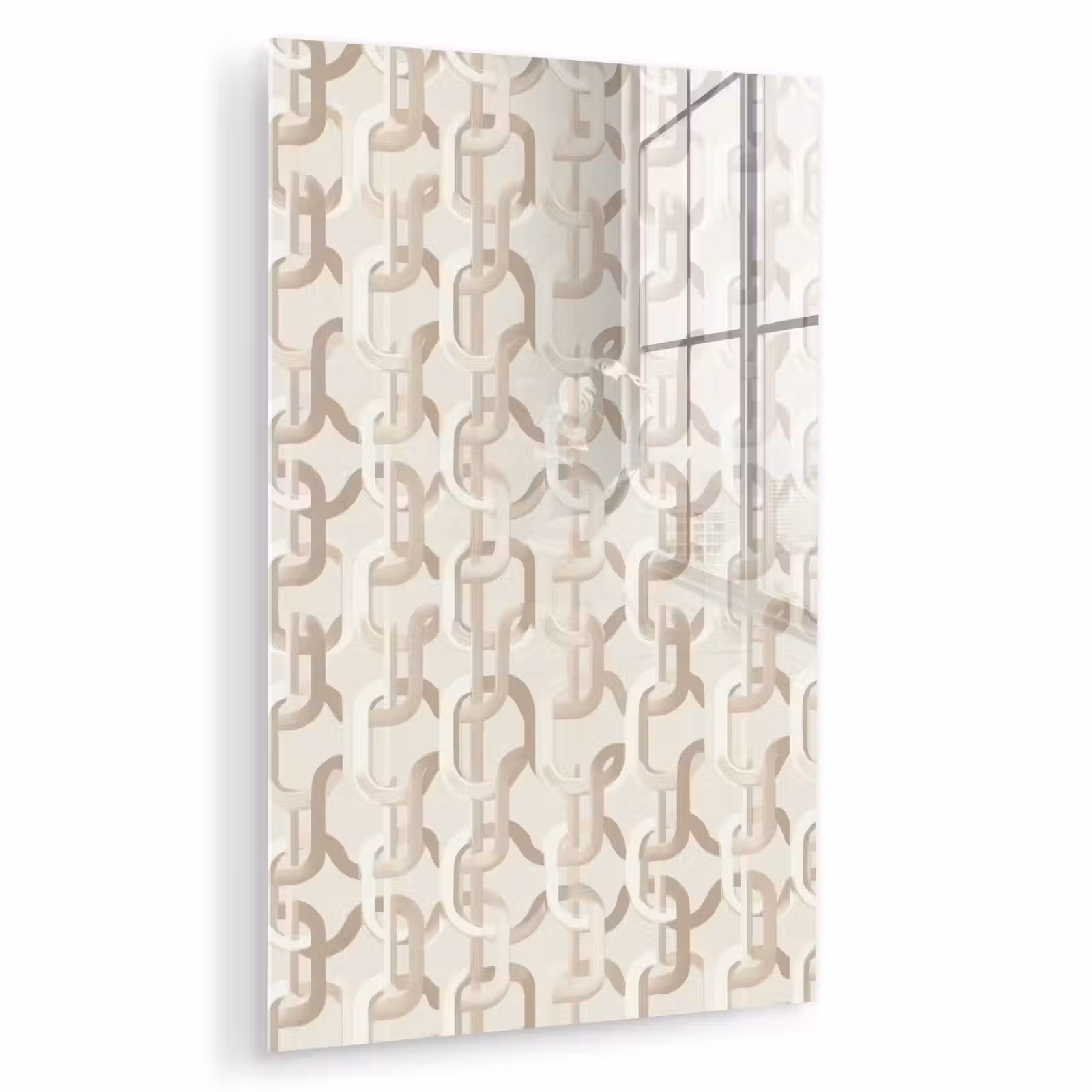 Glas schilderij - Motief - Abstract - Beige — 1