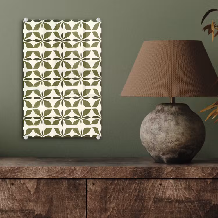 Glas schilderij - Botanisch - Retro - Groen — 4