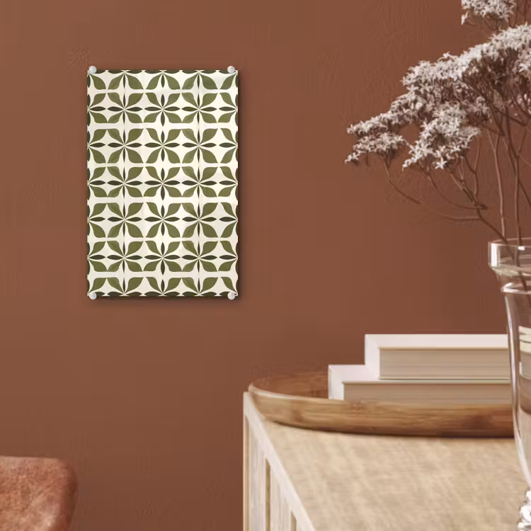 Glas schilderij - Botanisch - Retro - Groen — 6