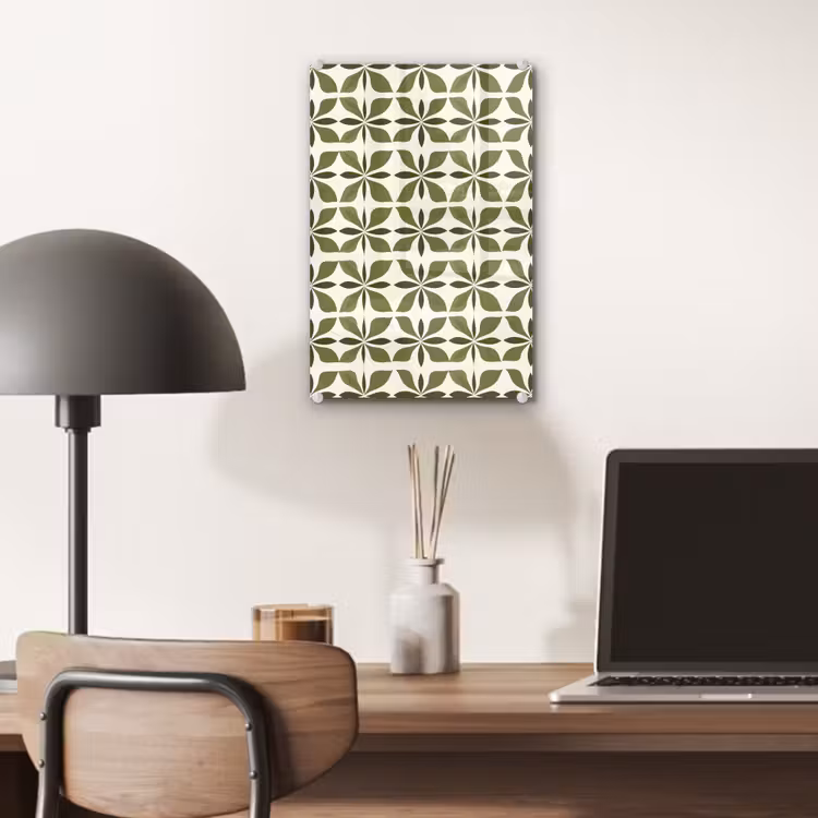 Glas schilderij - Botanisch - Retro - Groen — 7