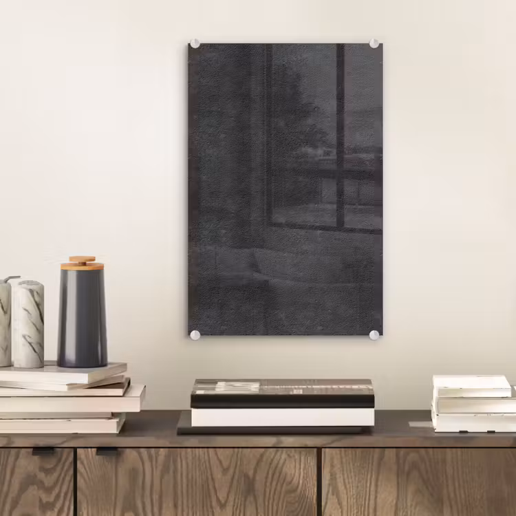 Glas schilderij - Donkergrijs - Asfaltstructuur - Ruw — 2