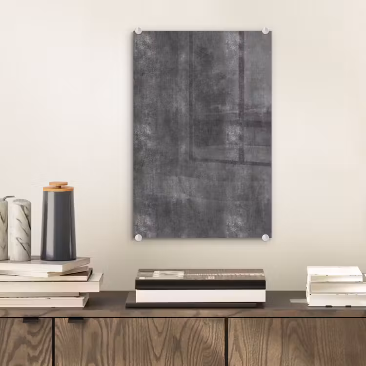 Glas schilderij - Donkergrijs - Ruw - Beton — 2