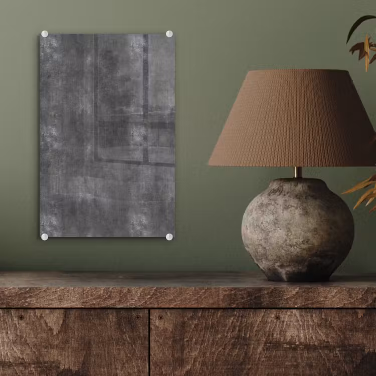 Glas schilderij - Donkergrijs - Ruw - Beton — 4