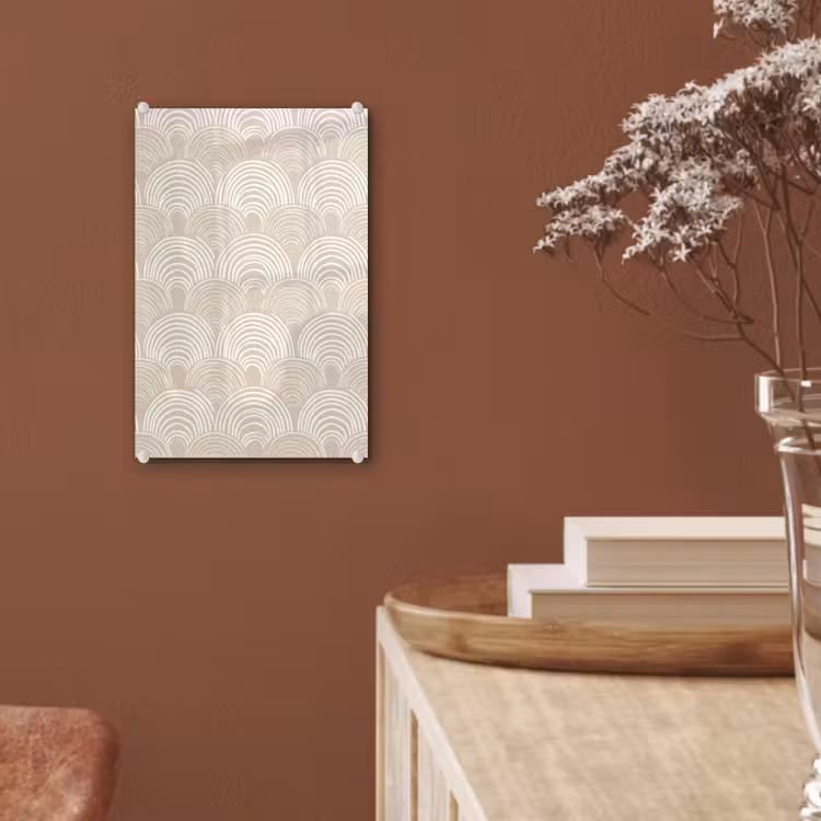 Glas schilderij - Golven - Structuur - Beige — 6