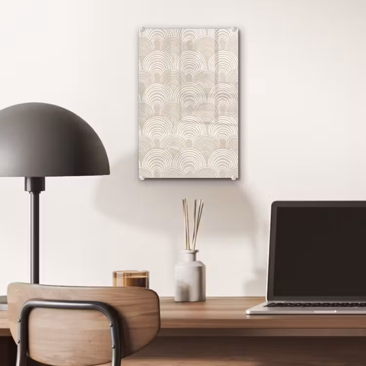 Glas schilderij - Golven - Structuur - Beige — 7