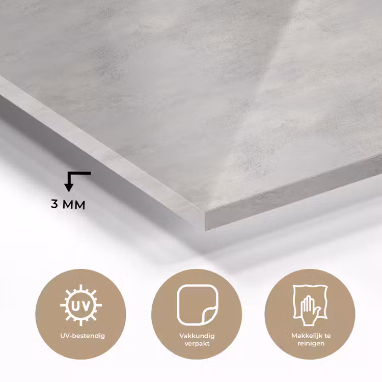 Glas schilderij - Grijs - Beton - Industrieel — 3